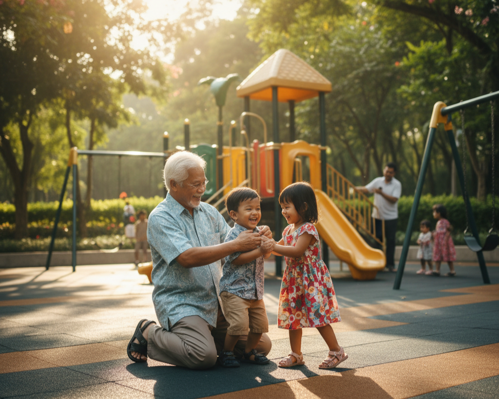 Grandfather with Family